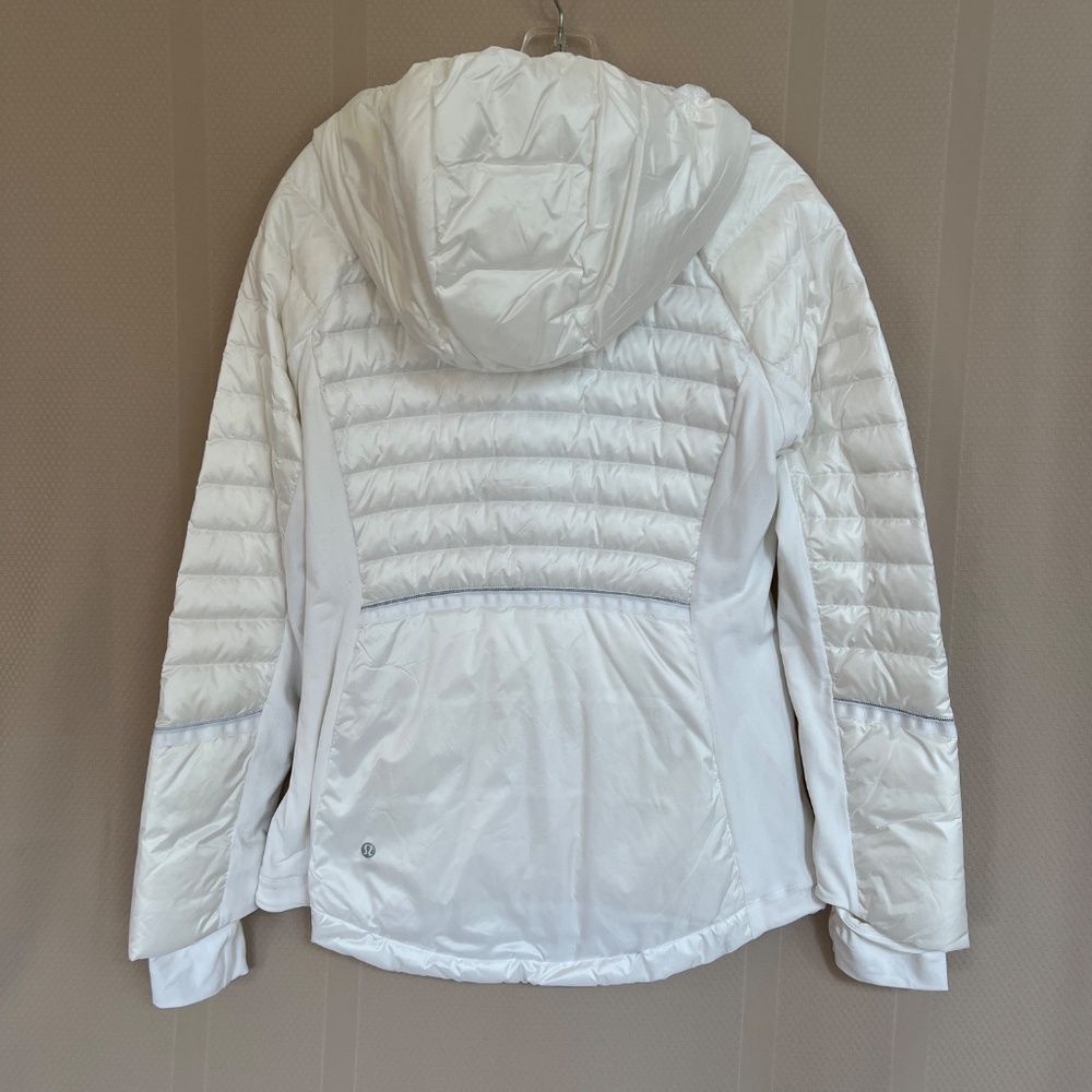 Lululemon Down For A Run Jacket II White Size 10 NWT - Picture 5 of 16